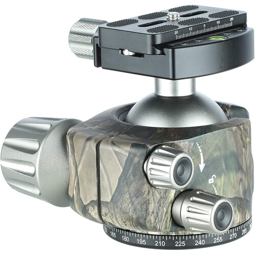 Leofoto LH-55 Low-Profile Ball Head with Quick Release Plate (Camouflage)