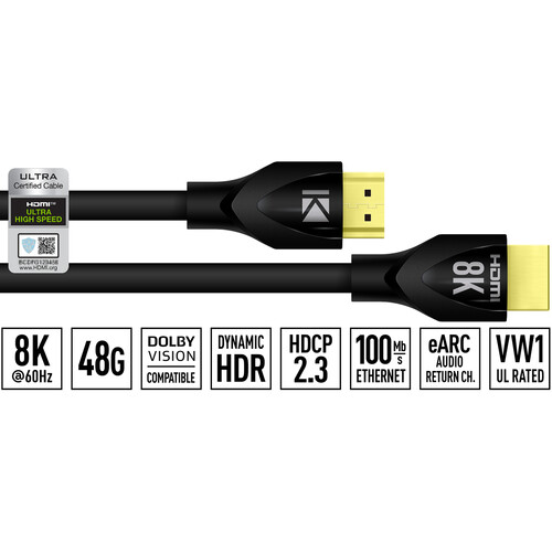 Certified Ultra High Speed HDMI Cable (2.1 8K HDR eARC) Dolby