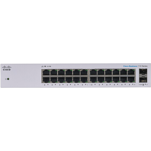 Conmutador Ethernet de 24 puertos no administrado Cisco CBS110-24T serie 110