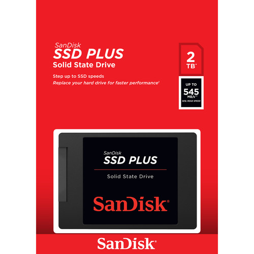 Ti år Savvy Udgangspunktet SanDisk 2TB SSD Plus SATA III 2.5" Internal SSD SDSSDA-2T00-G26