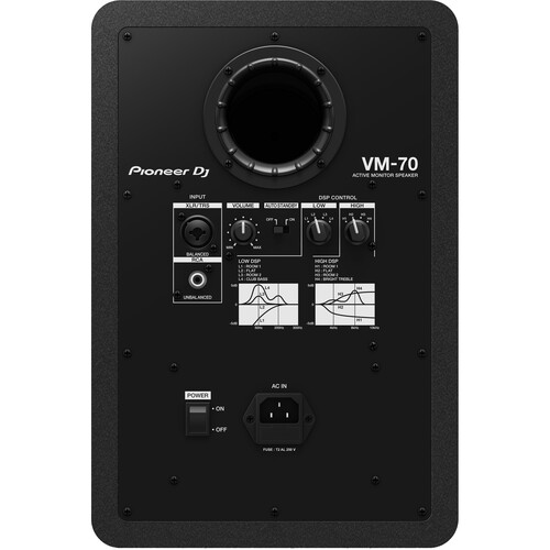 Pioneer DJ VM-70 2-Way Active Studio Monitor (Single, Black)