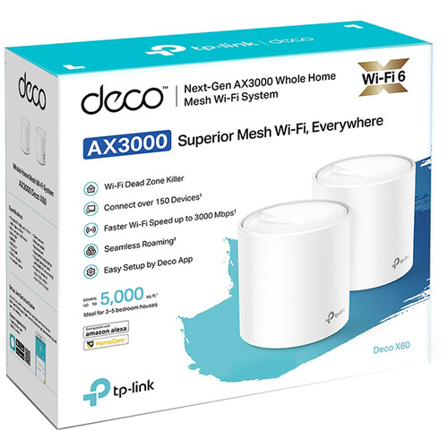 TP-Link Deco X60 AX3000 Wireless Dual-Band DECO X60(2-PACK) B&H