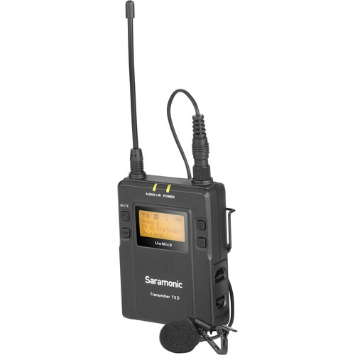 Saramonic TX9 96-Channel Digital UHF Wireless Bodypack Transmitter with  Lavalier Mic (514 to 596 MHz)