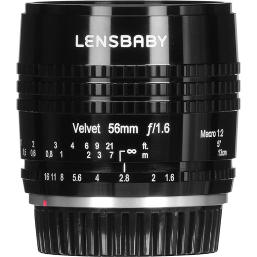 Lensbaby Velvet 56mm f/1.6 Lens for Nikon F (Black) LBV56BN B&H