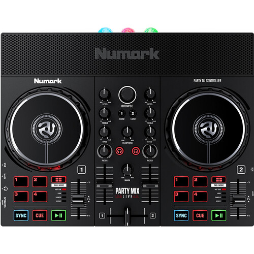 Numark PARTY MIX LIVE DJ Controller with Speaker and Lights - Mile High DJ  Supply