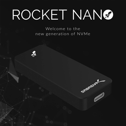 Sabrent 1TB Rocket Nano USB 3.2 Gen 2 External SB-1TB-NANO-BLK