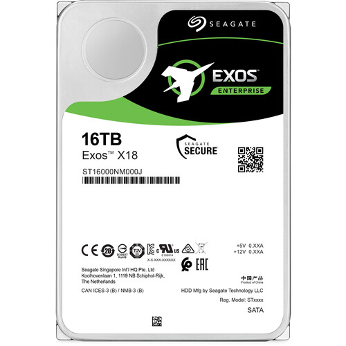 Seagate 16TB Exos X18 7200 rpm SATA III 3.5