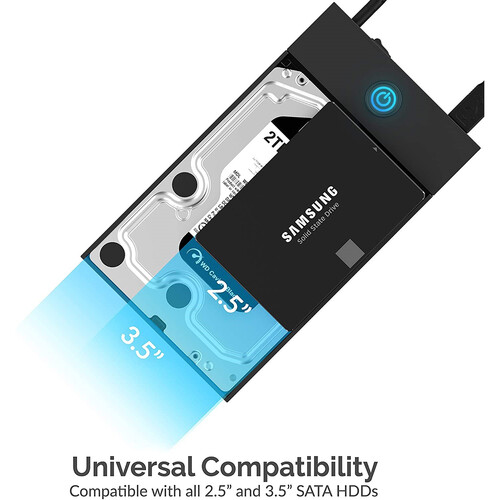 Sabrent 3.5 / 2.5 SATA to USB 3.0 Tool-Free External EC-KSL3