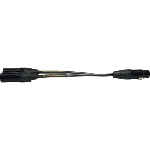 Benchmark XLR/F to 2-XLR/M Y Adapter Analog Audio Cable