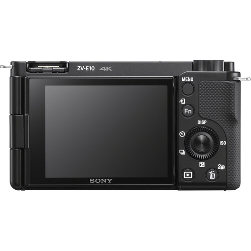 Sony ZV-E10 Mirrorless Camera with 16-50mm Lens (Black) with Essential Acc.  Kit ILCZV-E10L/B EK