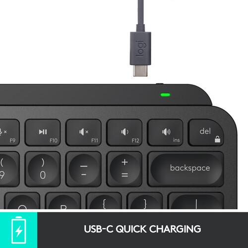 Logitech MX Keys Mini Wireless Keyboard (Black) 920-010475 B&H