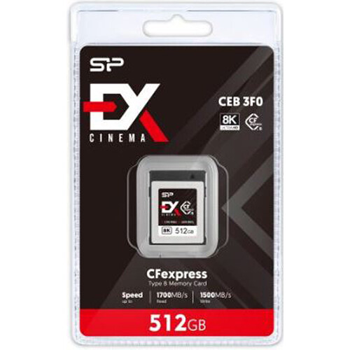 Silicon Power 512GB Cinema EX CFexpress 2.0 SP512GICEB3F1NV0BM