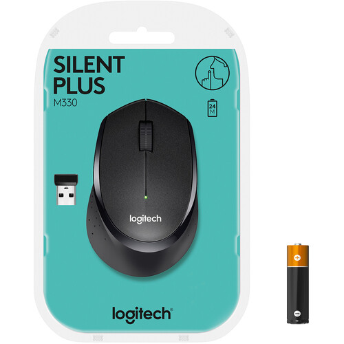 Persona rigtig meget lemmer Logitech M330 Silent Plus Wireless Mouse (Black) 910-004905 B&H