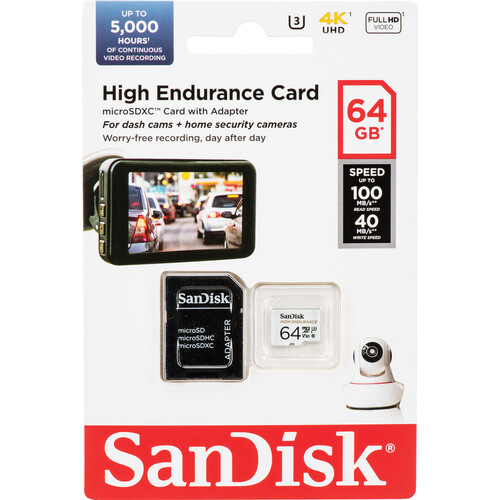 SanDisk 64GB High Endurance UHS-I microSDXC SDSQQNR-064G-AN6IA