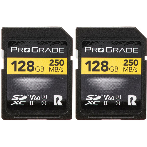  SD UHS-II 128GB Card V60 –Up to 130MB/s Write Speed and 250  MB/s Read Speed  for Professional Vloggers, Filmmakers, Photographers &  Content Curators – by Prograde Digital : Electronics