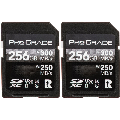 Prograde Digital 256GB MicroSDXC UHS-II U3 Class 10 V60 Memory Card with SD  Adapter, 2-Pack