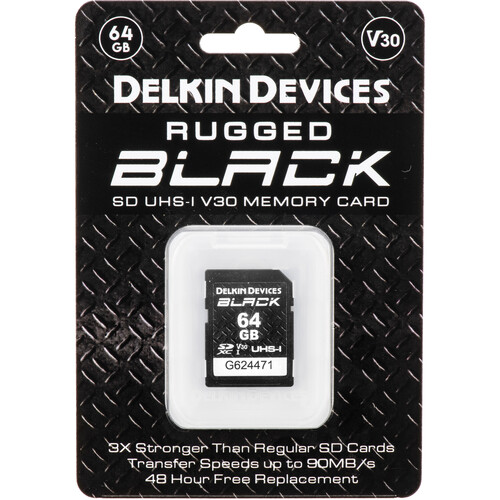 Delkin Devices 64GB BLACK UHS-I SDXC Memory Card DDSDBLK-64GB