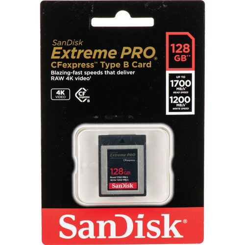 SanDisk 128GB Extreme PRO CFexpress Card Type B SDCFE-128G-ANCNN