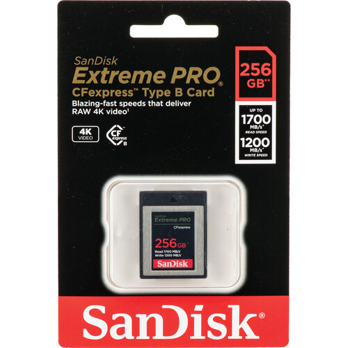 SanDisk 256GB Extreme PRO CFexpress Card Type B SDCFE-256G-ANCNN