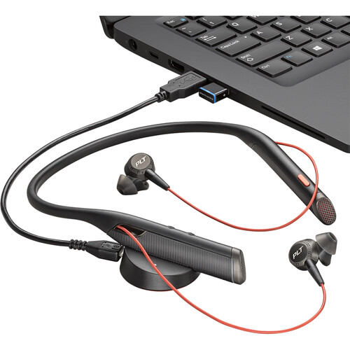 Poly Voyager 6200 UC Noise-Canceling Wireless In-Ear Neckband Headset  (Black)