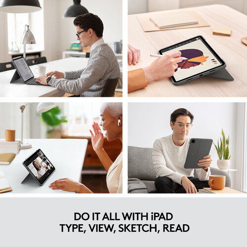 Logitech - Combo Touch iPad Pro 11 Keyboard Case for Apple iPad