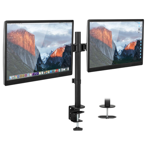 Full Motion Dual Monitor Desk Mount for 13-27 Monitors