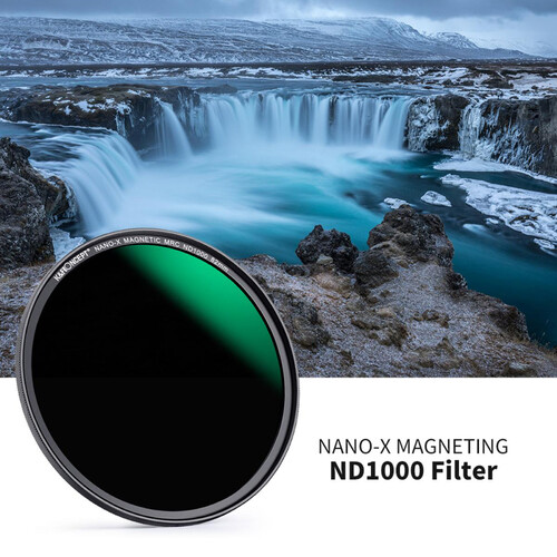 K&F Concept Nano-X Magnetic ND1000 Filter with Adapter Ring & Lens Cap  (77mm)