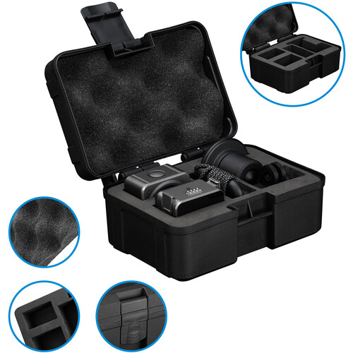 Small Waterproof Hard Case with Foam Insert Plastic Protective Camera Case  Black
