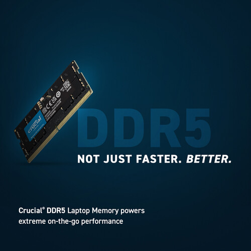 Crucial 32GB DDR5 4800 MHz SO-DIMM Memory Kit CT2K16G48C40S5 B&H