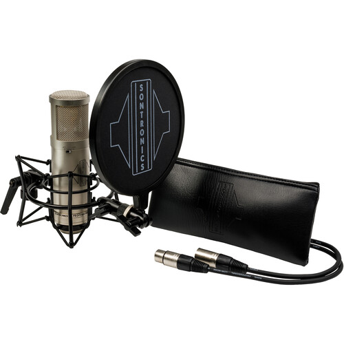 Sontronics STC-3 Large-Diaphragm Multi-Pattern Condenser Microphone with  All-in-One Recording Package (Silver)