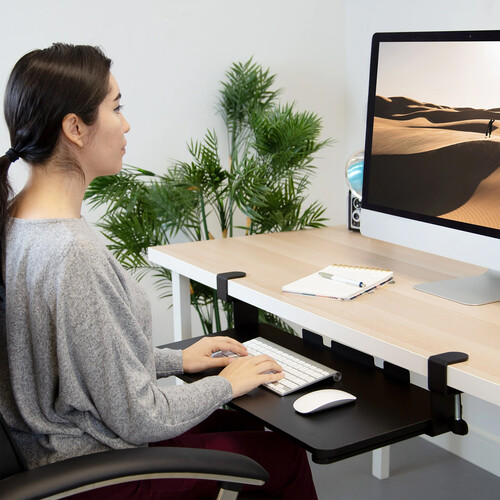 Chair clamp best sale keyboard tray