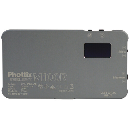 Phottix M100R RGB LED On-Camera Light Panel PH81418 B&H Photo