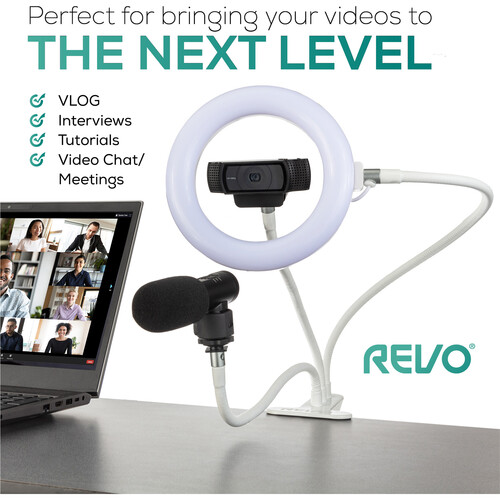 Revo VL-6 Vlog Bi-Color LED Ring Light Kit with Dual Accessory Arms
