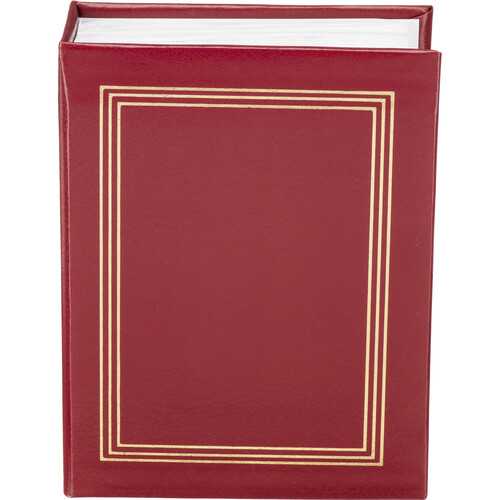 Pioneer Post Bound Clear Pocket Photo Album with Solid Color Covers, Burgundy