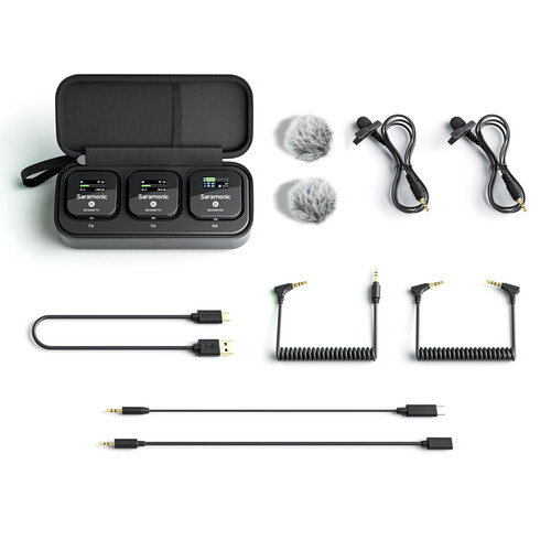 Saramonic Blink 900 B2 2-Person Digital Camera-Mount Wireless Omni Lavalier  Microphone System (2.4 GHz, Black)