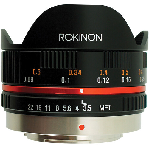 Rokinon 7.5mm f/3.5 Ultra Wide-Angle Fisheye Lens for Micro 4/3 (Black)