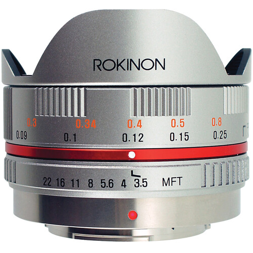 Rokinon 7.5mm f/3.5 Ultra Wide-Angle Fisheye Lens for Micro 4/3 (Silver)