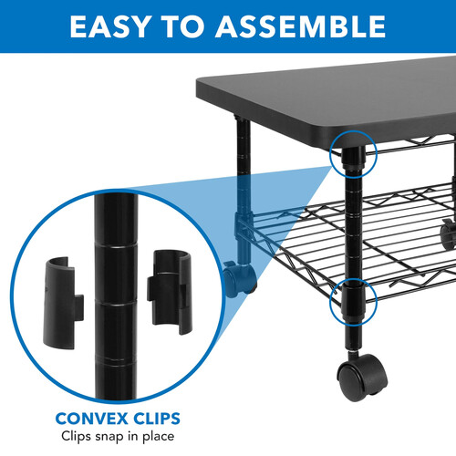 Mount-It! Under-Desk Printer Stand with Wheels MI-7857 B&H Photo