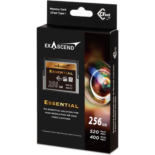 Exascend 256GB CFX Series CFast 2.0 Memory Card