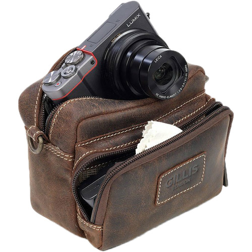 GILLIS LONDON Mini Leather Camera Bag (Brown) 7758 BRN B&H Photo