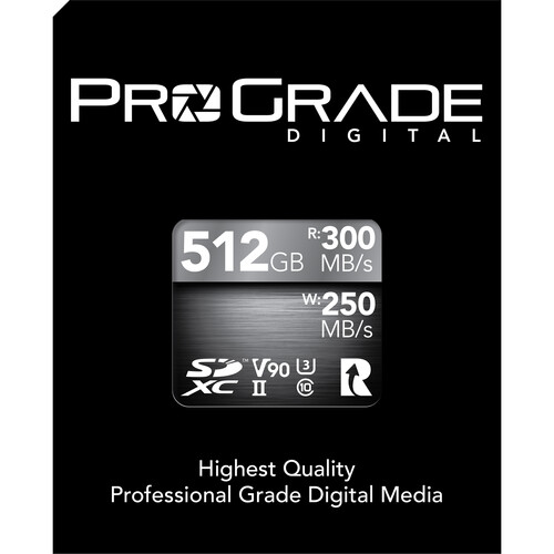 ProGrade Digital 512GB UHS-II SDXC Memory Card PGSD512GBCKBH B&H