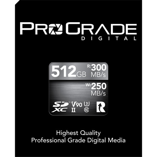 ProGrade Digital 512GB UHS-II SDXC Memory Card