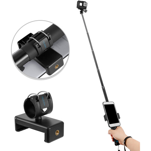 Selfie Stick with Tripod and Phone Clip