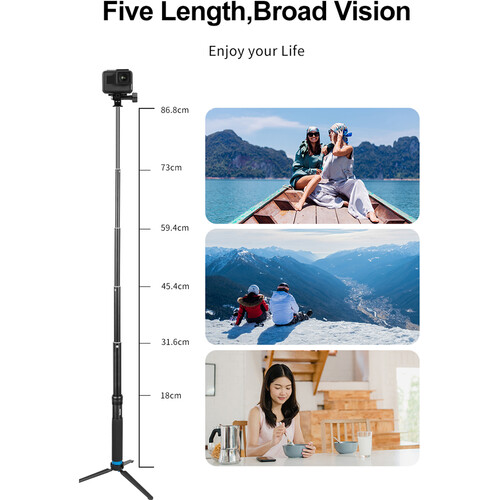 TELESIN Extendable Aluminum Selfie Stick