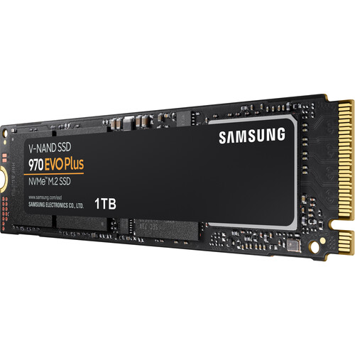 SAMSUNG 970 EVO PLUS M.2 2280 1TB PCIe Gen 3.0 x4, NVMe 1.3 V-NAND 3-bit  MLC Internal Solid State Drive (SSD) MZ-V7S1T0BW