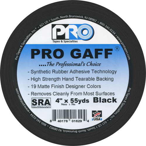 ProTapes Pro Gaffer Tape (2 x 12 yd, Black) 001UPCG212MBLA1 B&H
