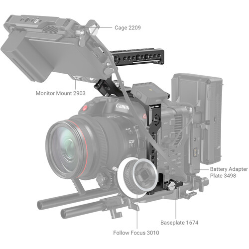 Canon EOS C70 シネマカメラ / Smallrig ケージ付き SmallRig Handheld Cage Kit for Canon EOS C70 3899 B&H Photo