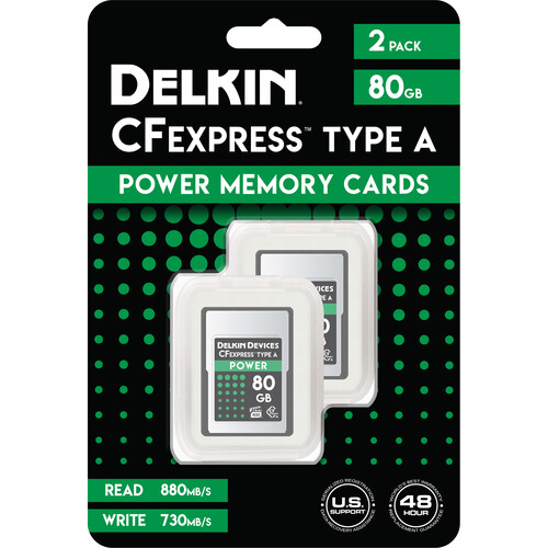 Delkin Devices 80GB POWER CFexpress Type A Memory Card (2-Pack)