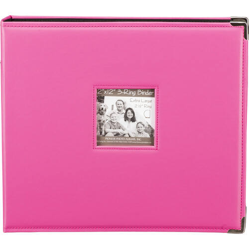 Pioneer Photo Album Scrapbook Jumbo Binder, 12x12 3 D-Ring 2.5, Sewn  Leatherette Frame with Metal Corner, Color: Bright Purple