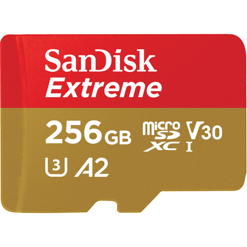 SanDisk 256GB Extreme UHS-I microSDXC Memory SDSQXAV-256G-AN6MA
